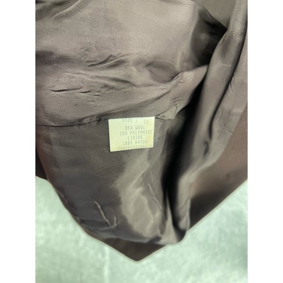 Studded Collar Brown Blazer Jacket Cropped Career Chic - Picture 6 of 7